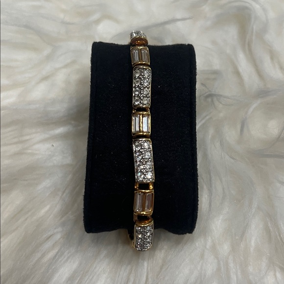 Vintage Swarovski Swan Baguette Bracelett - Picture 2 of 7